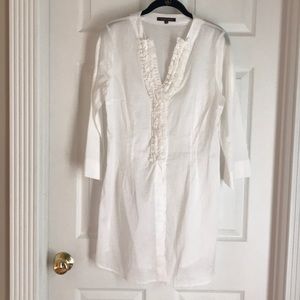 Walter Voulaz crisp white tunic